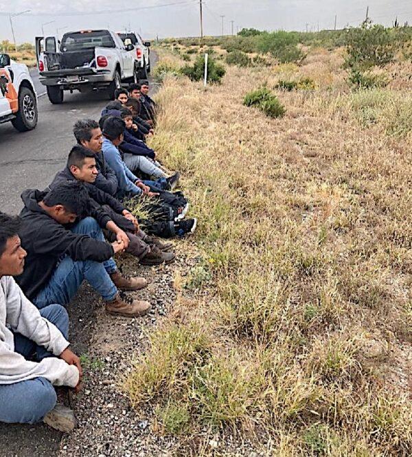 Illegal immigrants intercepted by Pinal County law enforcement on May 10 await being turned over to the U.S. Border Patrol. (Courtesy of Pinal County Sheriff's Office)