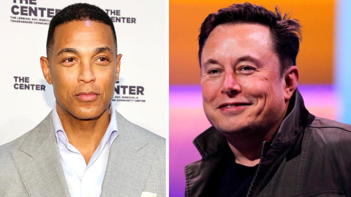 Don Lemon (L) at the 2023 Center Dinner at Cipriani Wall Street in N.Y.C., on April 13, 2023. (Cindy Ord/Getty Images); Elon Musk (R) smiles at the E3 gaming convention in Los Angeles, Calif., on June 13, 2019. (Mike Blake/Reuters)