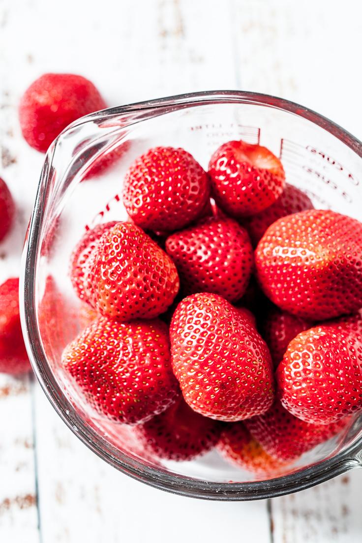 Start with the freshest, ripest red strawberries you can find. (Courtesy of Amy Dong)