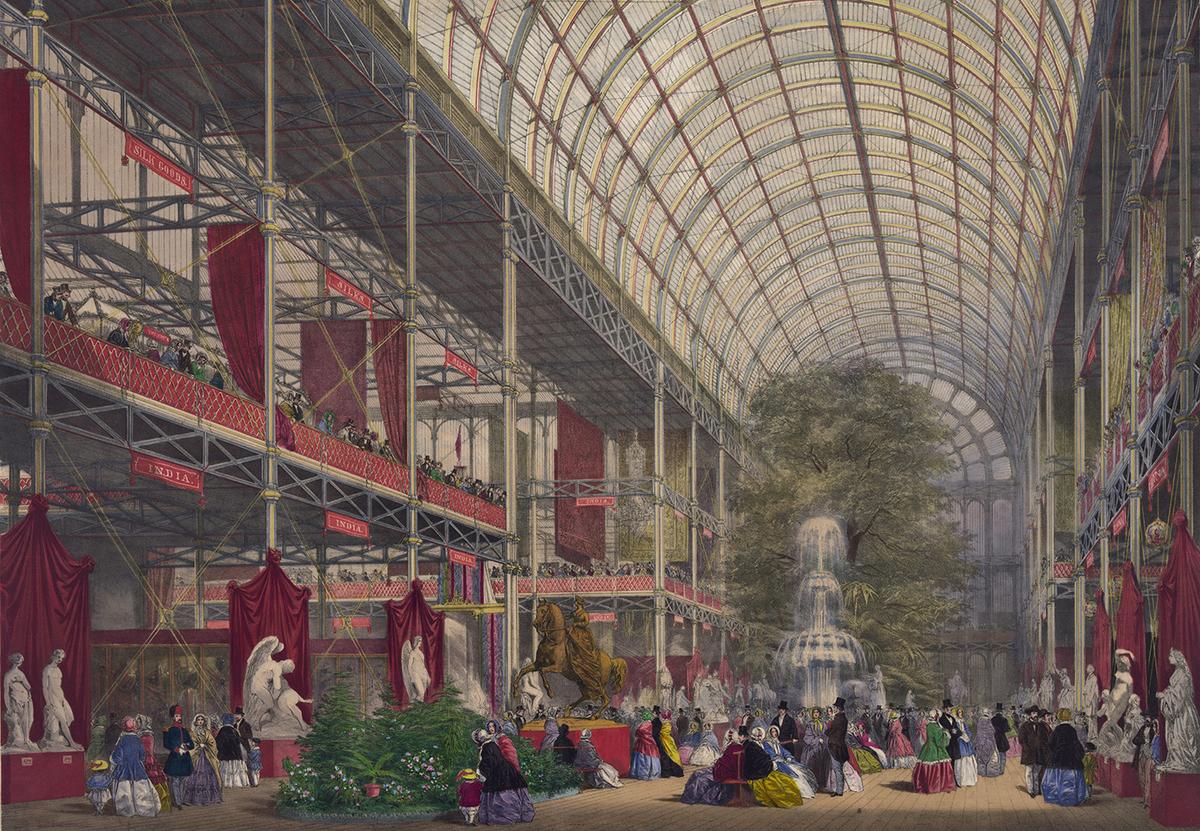 "The Great Industrial Exhibition of 1851," 1852, by Joseph Nash. Lithograph. Library of Congress. (Public Domain)