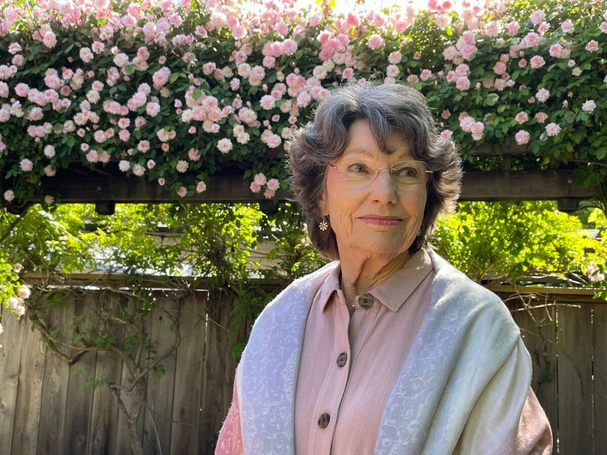 Linda Campbell in her backyard garden in Sonoma County, Calif., on May 12, 2023. (Courtesy of Linda Campbell)