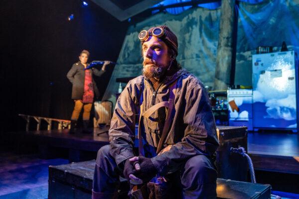 Kat (Elisa Carlson) goes on a time travel journey with Antarctic explorer Ernest Shackleton (Andrew Mueller), in "Ernest Shackleton Loves Me." (Liz Lauren)