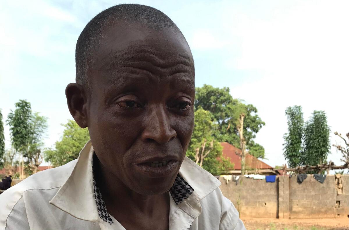 Maiyamma Yaro survived a machete attack near Tattara, Nigeria, on May 5, 2023. (Masara Kim/The Epoch Times)