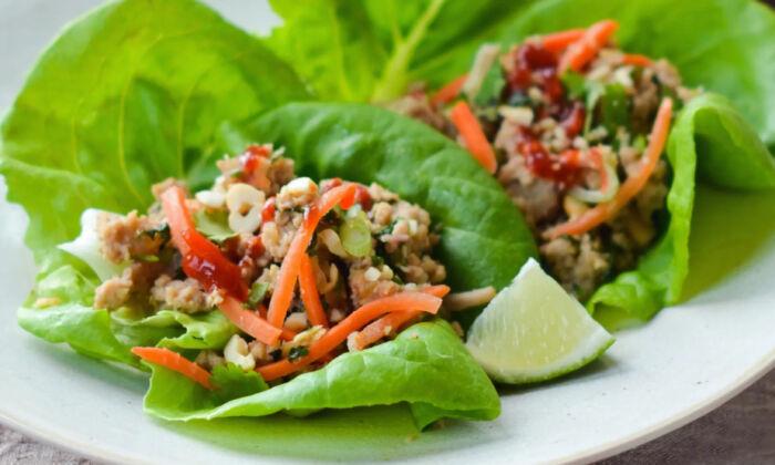 Thai-Style Minced Chicken Lettuce Cups