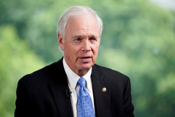 Sen. Ron Johnson (R-Wis.) speaks during an interview for American Thought Leaders in Washington on May 15, 2023. (Madalina Vasiliu/The Epoch Times)