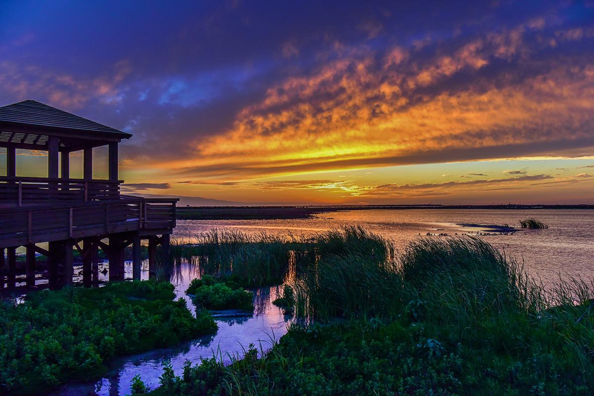 Sunset at Leonabelle Turnbull Birding Center in Port Aransas, Texas. (Courtesy of Port Aransas Tourism Bureau/TNS)