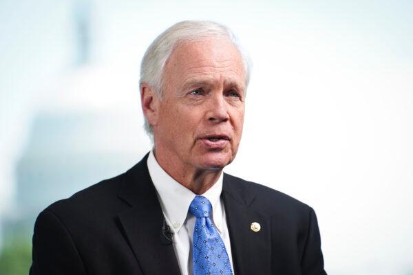 Sen. Ron Johnson (R-Wis.) speaks during an interview for American Thought Leaders in Washington on May 15, 2023. (Madalina Vasiliu/The Epoch Times)