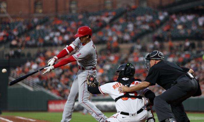 Ohtani Pitches 7 Innings, Reaches Base 5 Times as Angels Beat Orioles 9–5
