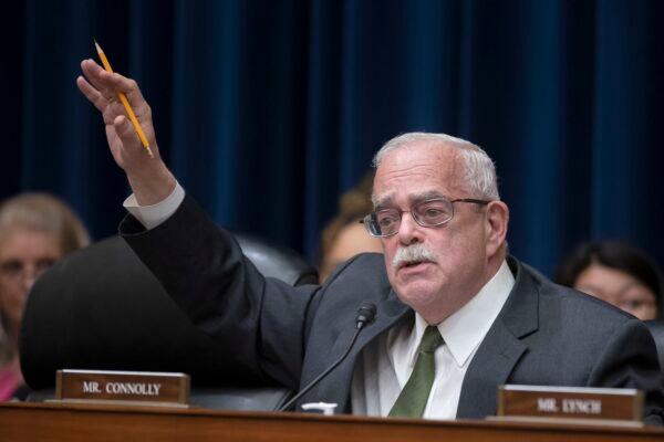 Rep. Gerry Connolly (D-Va.) questions witnesses during the House Oversight and Accountability Committee's hearing about Congressional oversight of Washington on March 29, 2023. (Cliff Owen/AP Photo)