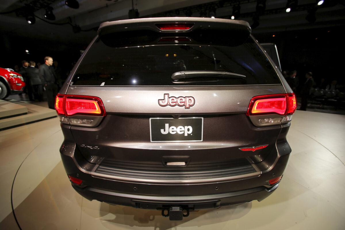 The Jeep Cherokee Trailhawk sports utility vehicle (SUV) during the media preview of the 2016 New York International Auto Show in Manhattan, New York, on March 23, 2016. (Eduardo Munoz/Reuters)