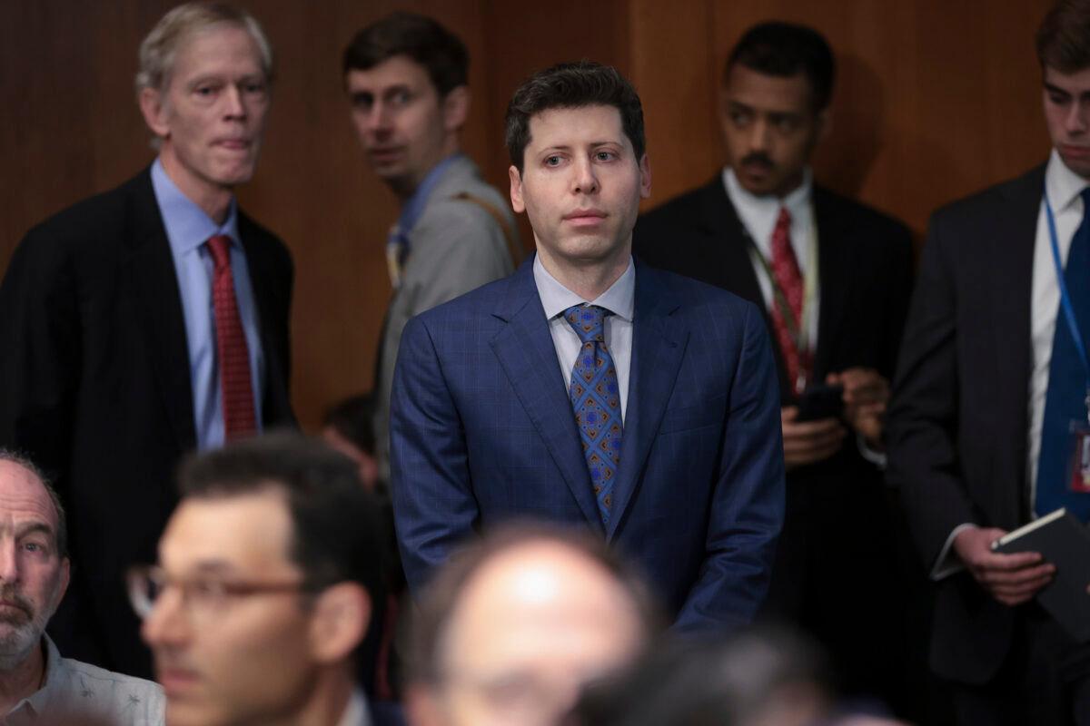 Samuel Altman, CEO of OpenAI, arrives for testimony before the Senate Judiciary Subcommittee on Privacy, Technology, and the Law in Washington on May 16, 2023. (Win McNamee/Getty Images)