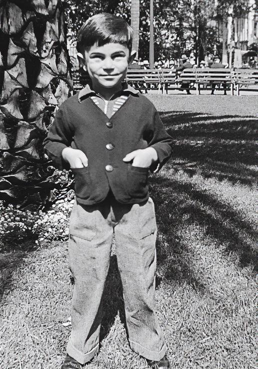 Ed Hajim, age 8, in Hermosa Beach, Calif., in 1944. (Courtesy of Ed Hajim)