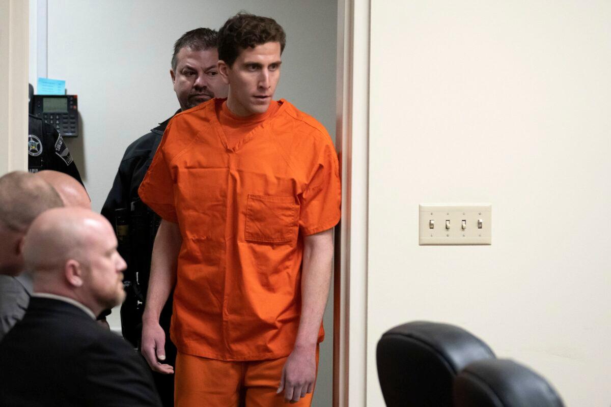 Bryan Kohberger, who is accused of killing four University of Idaho students in November 2022, appears at a hearing in Latah County District Court in Moscow, Idaho, on Jan. 5, 2023. (Ted S. Warren/AP Photo, Pool)