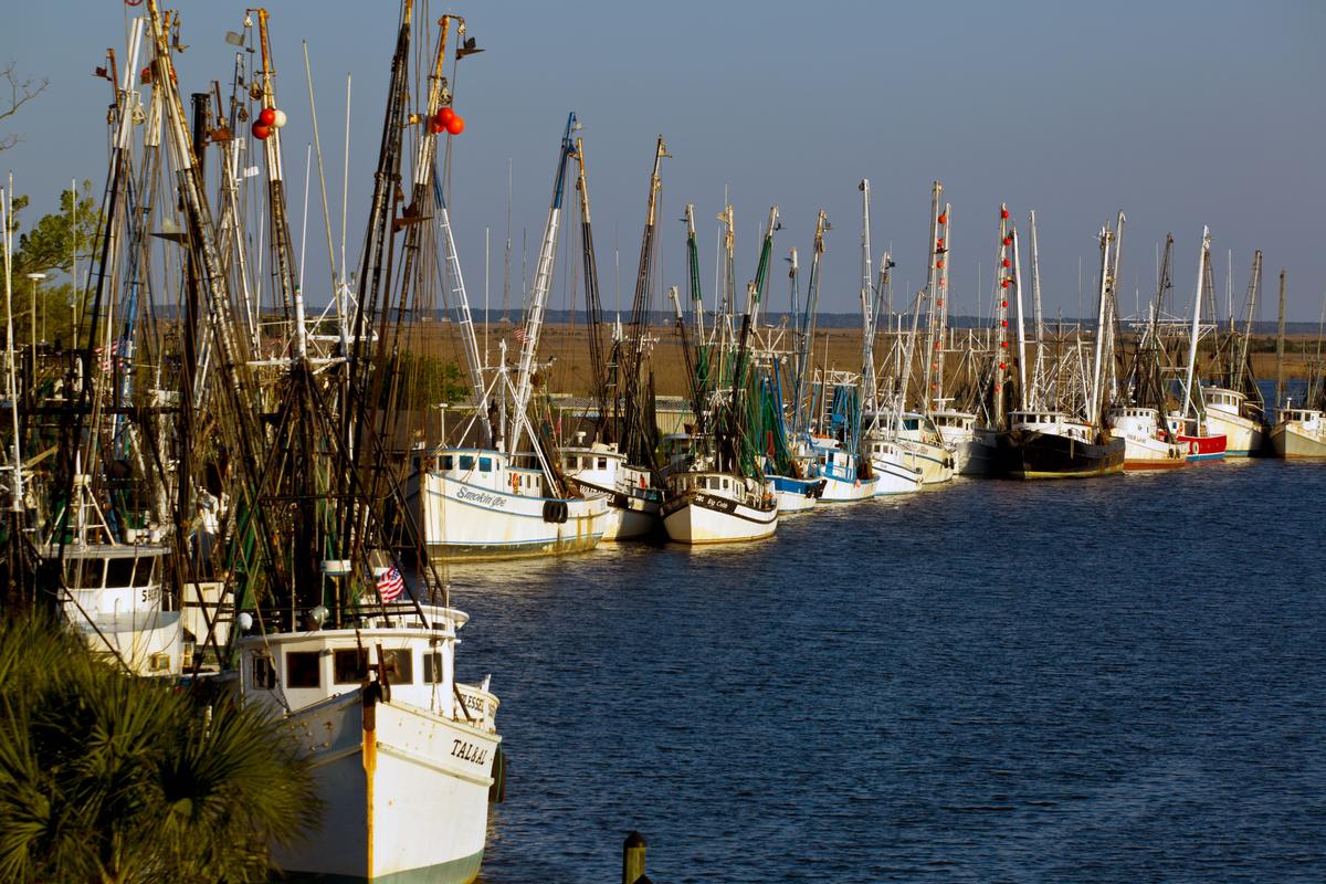 Shrimp boats along the Darien River offer picturesque scenery. Shrimping and fishing are major industries in Darien. (Ralph Daniel/Georgia Department of Economic Development/TNS)