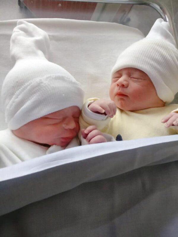 Hebe's twins were born in Belgium. (Courtesy of Hebe)
