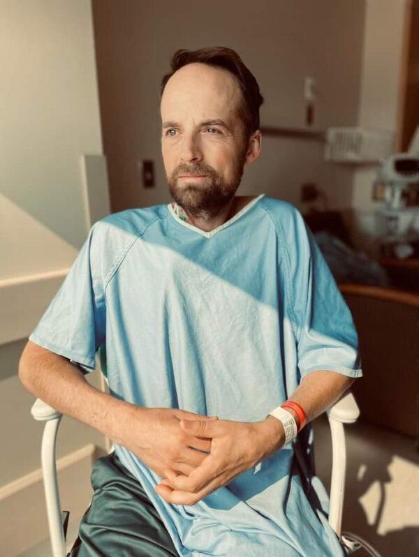 Ross Wightman sits in a wheelchair at Kelowna General Hospital in July 2021. (Courtesy Ross Wightman)