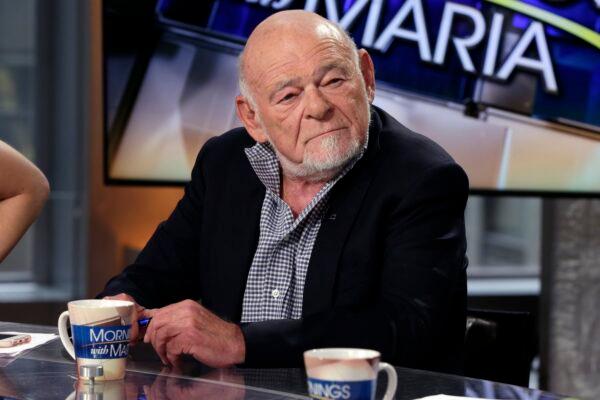 Sam Zell listens during an interview by Maria Bartiromo, during her "Mornings with Maria Bartiromo" program on the Fox Business Network in New York on Aug. 15, 2017. (Richard Drew/AP Photo)