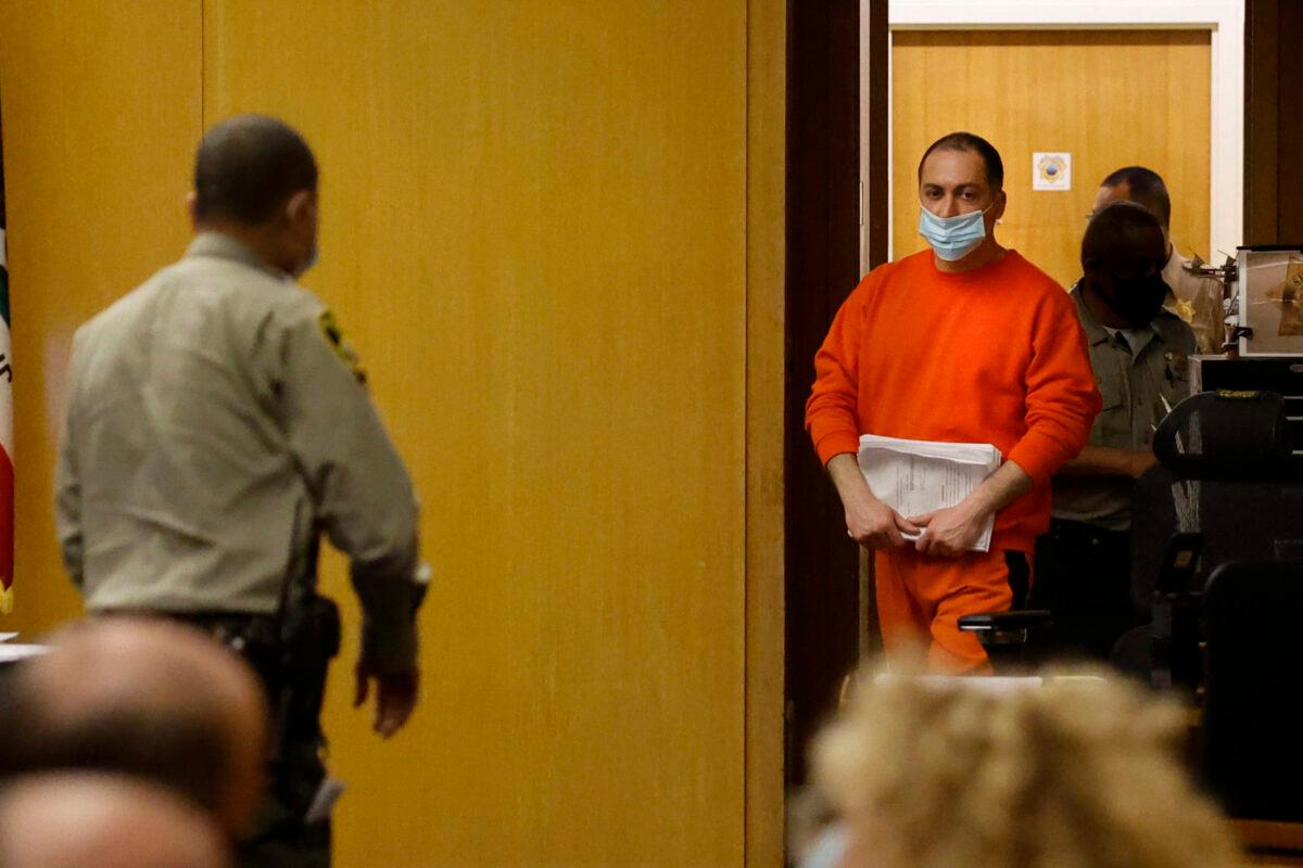 Nima Momeni, charged with murder in the killing of Cash App founder Bob Lee, enters the courtroom at the Hall of Justice in San Francisco on May 18, 2023. (Paul Kuroda/The Standard via AP, Pool)