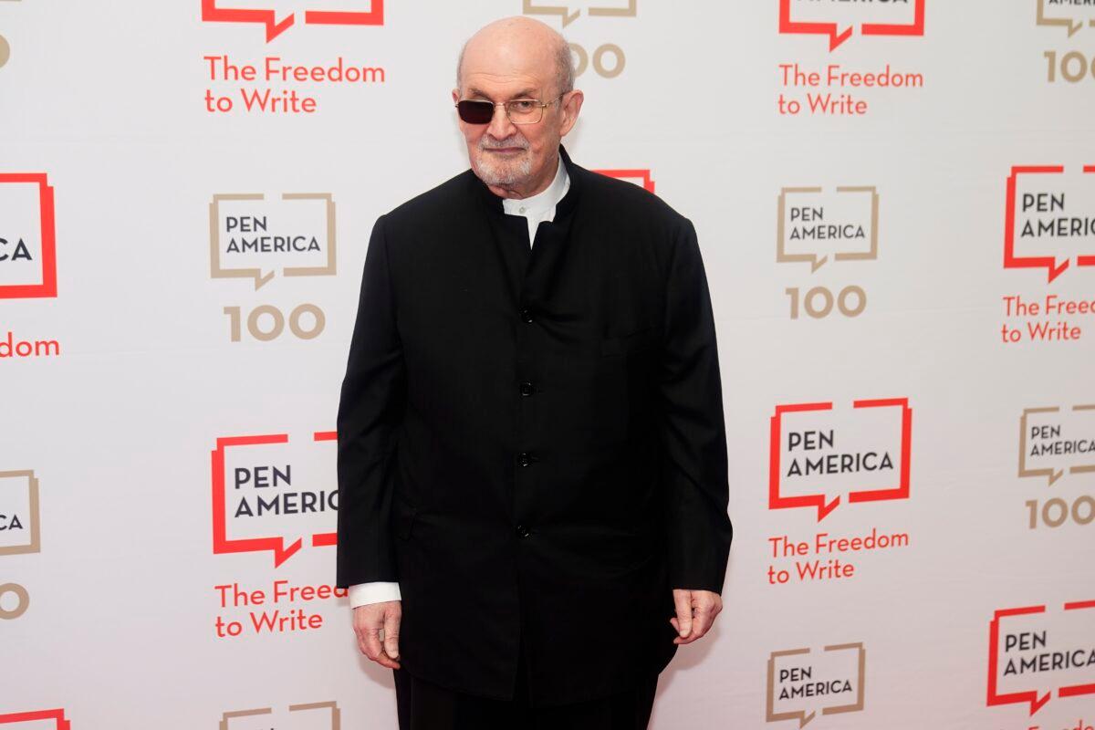 Author Salman Rushdie attends the 2023 PEN America Literary Gala in New York on May 18, 2023. (Frank Franklin II/AP Photo)
