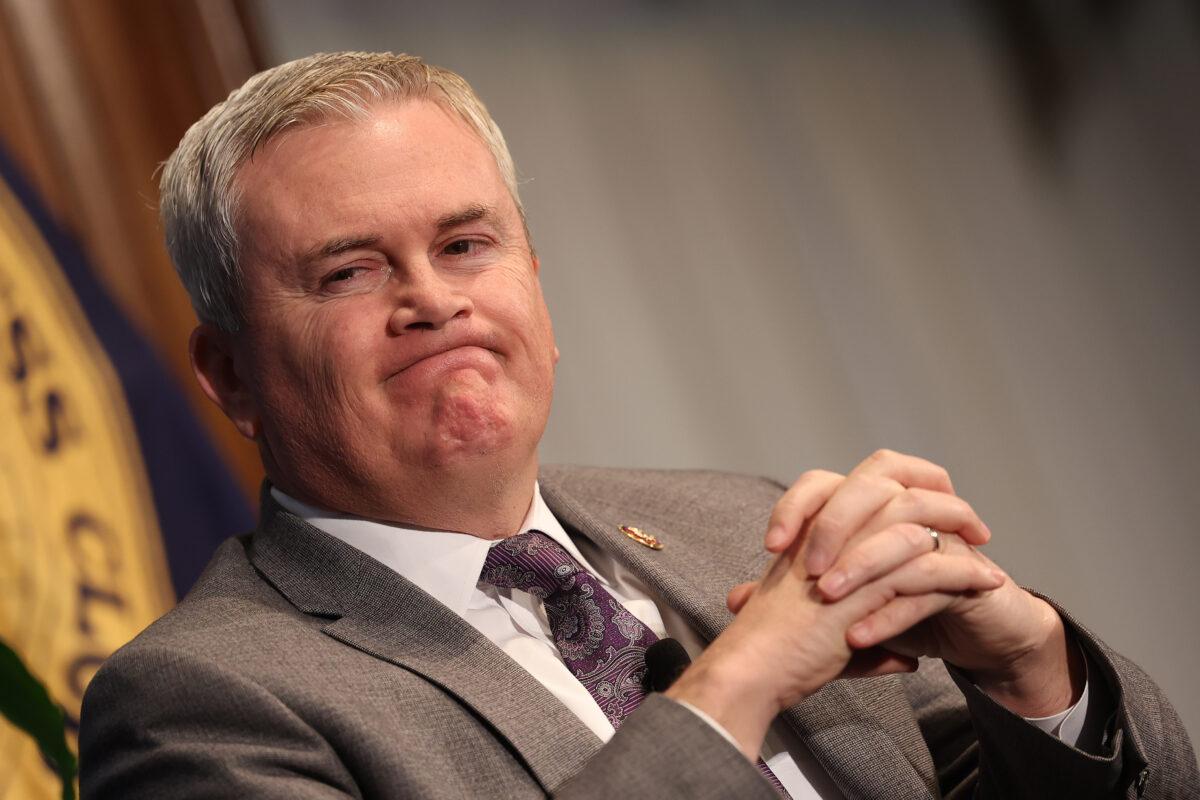 Rep. James Comer (R-Ky.), chairman of the House Oversight and Accountability Committee, speaks at a media event at the National Press Club in Washington on Jan. 30, 2023. (Kevin Dietsch/Getty Images)