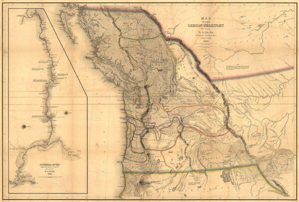 An 1841 map of the Oregon Territory from "Narrative of the United States Exploring Expedition." (Public Domain)