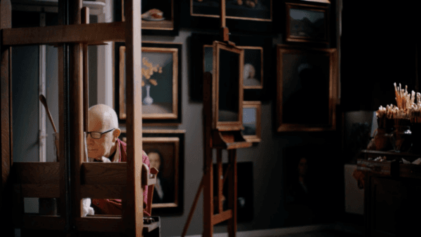 U.S. artist Jonathan Janson in the documentary "Close to Vermeer." (Courtesy of Kino Lorber)