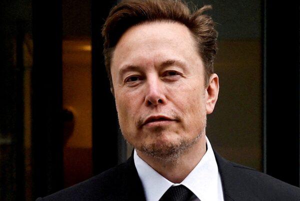 Tesla CEO Elon Musk departs the company’s local office in Washington, on Jan. 27, 2023. (Jonathan Ernst/Reuters)