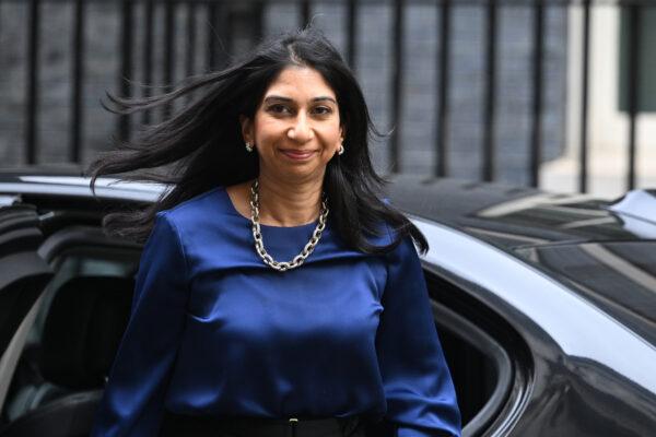 Home Secretary Suella Braverman arrives to attend the weekly Cabinet meeting at 10 Downing Street, in London, on May 23, 2023. (Leon Neal/Getty Images)