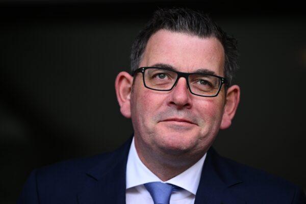 Victorian Premier Daniel Andrews speaks to the media at the Parliament of Victoria in Melbourne, Australia, on May 18, 2023. (AAP Image/Joel Carrett)