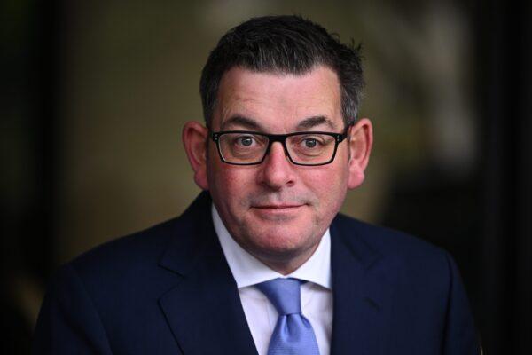 Victorian Premier Daniel Andrews speaks to the media at the Parliament of Victoria in Melbourne, Australia, on May 18, 2023. (AAP Image/Joel Carrett)