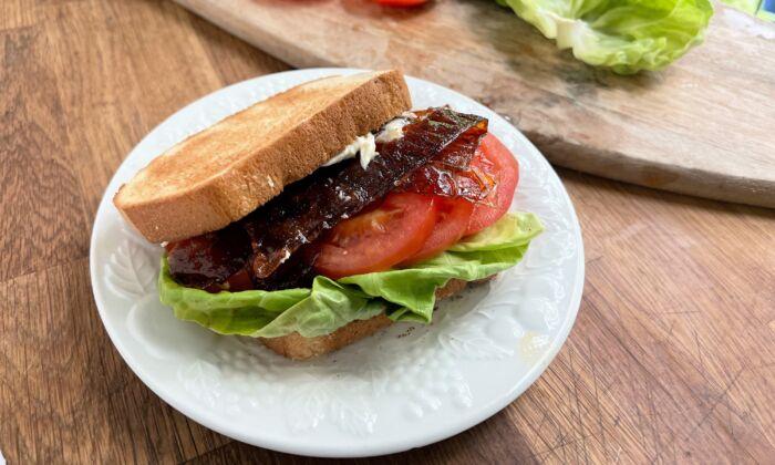Gretchen's Table: B in This Vegetarian BLT Is Rice Paper 'Bacon'