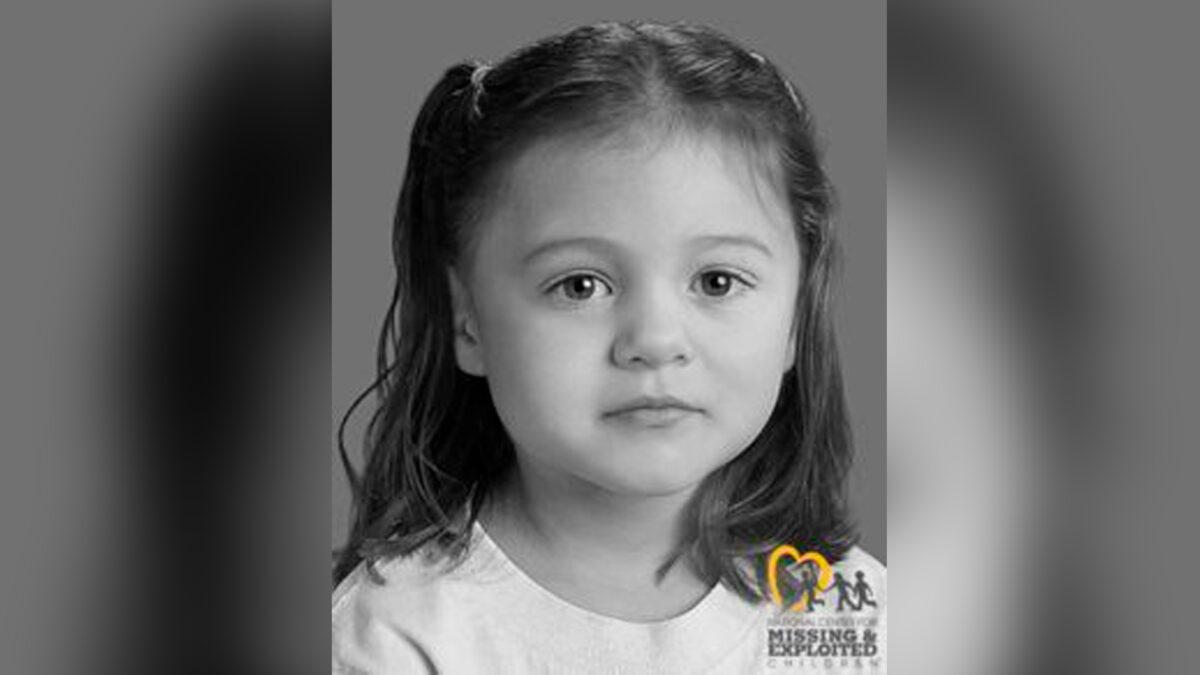 This undated facial reconstruction image shows a young girl identified by Smyrna police as 3-year-old Emma Cole.(Smyrna Police Department/National Center for Missing and Exploited Children via AP)