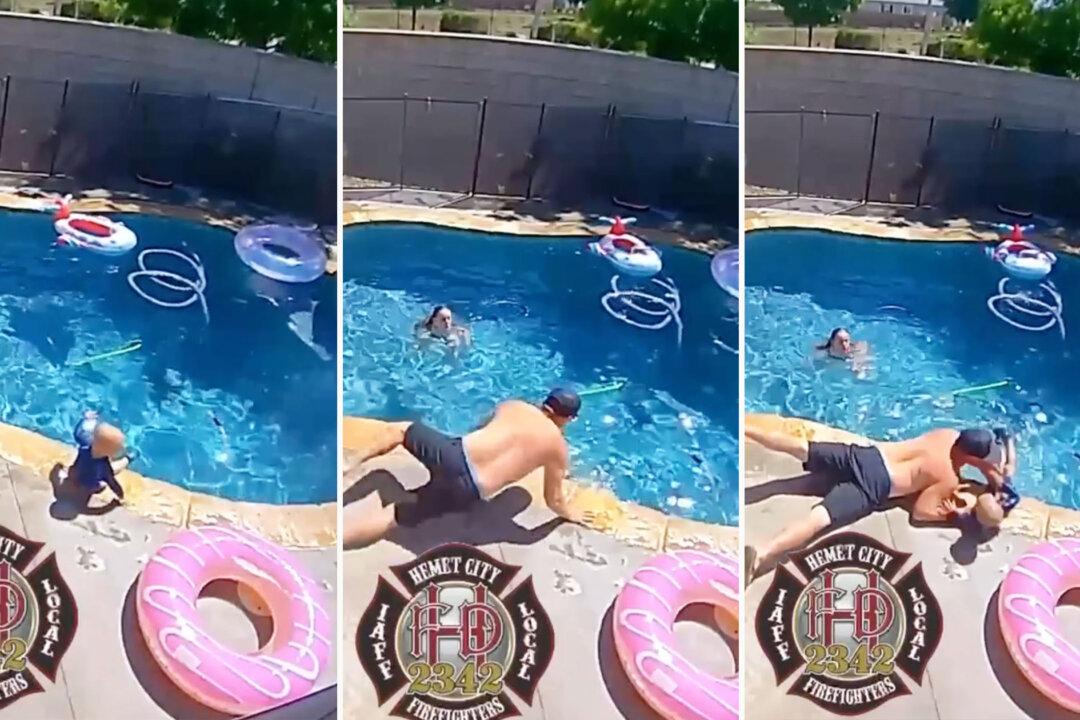 ‘Children Drown Without a Sound’: Video Shows First Responder Dad Pulling Infant Son From Pool