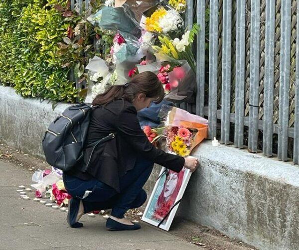 An undated image of a vigil for Ania Jedrkowiak held close to the spot where she was murdered on May 17, 2022 in Ealing, London. (Metropolitan Police)