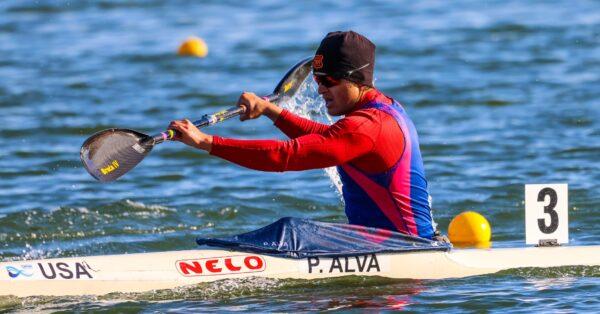 Petri Alva competes at Lake Natoma in Folsom, Calif., on April 13, 2023. (Courtesy of Schonna Schenk)
