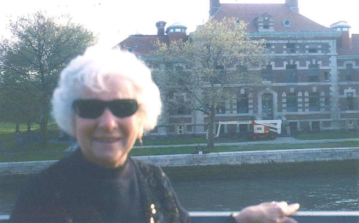 Carmelina Doti at Ellis Island. (Courtesy of Jim Doti)