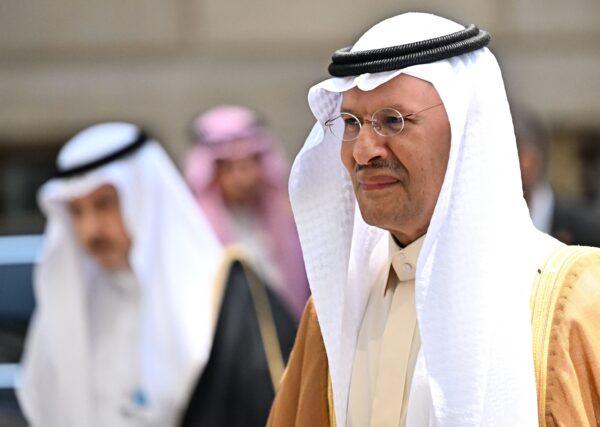 Saudi Minister of Energy Prince Abdulaziz bin Salman Al Saud arrives for the 186th Organization of the Petroleum Exporting Countries (OPEC) meeting in Vienna on June 3, 2023. (JOE KLAMAR/AFP via Getty Images)