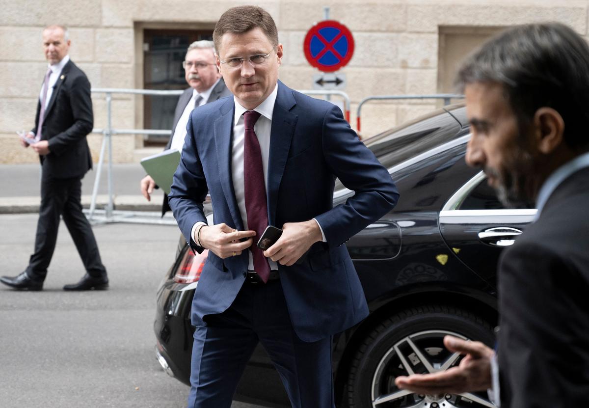 Russian Deputy Prime Minister Alexander Novak arrives for the 35th OPEC and non-OPEC ministerial meeting in Vienna on June 4, 2023. (Joe Klamar/AFP via Getty Images)