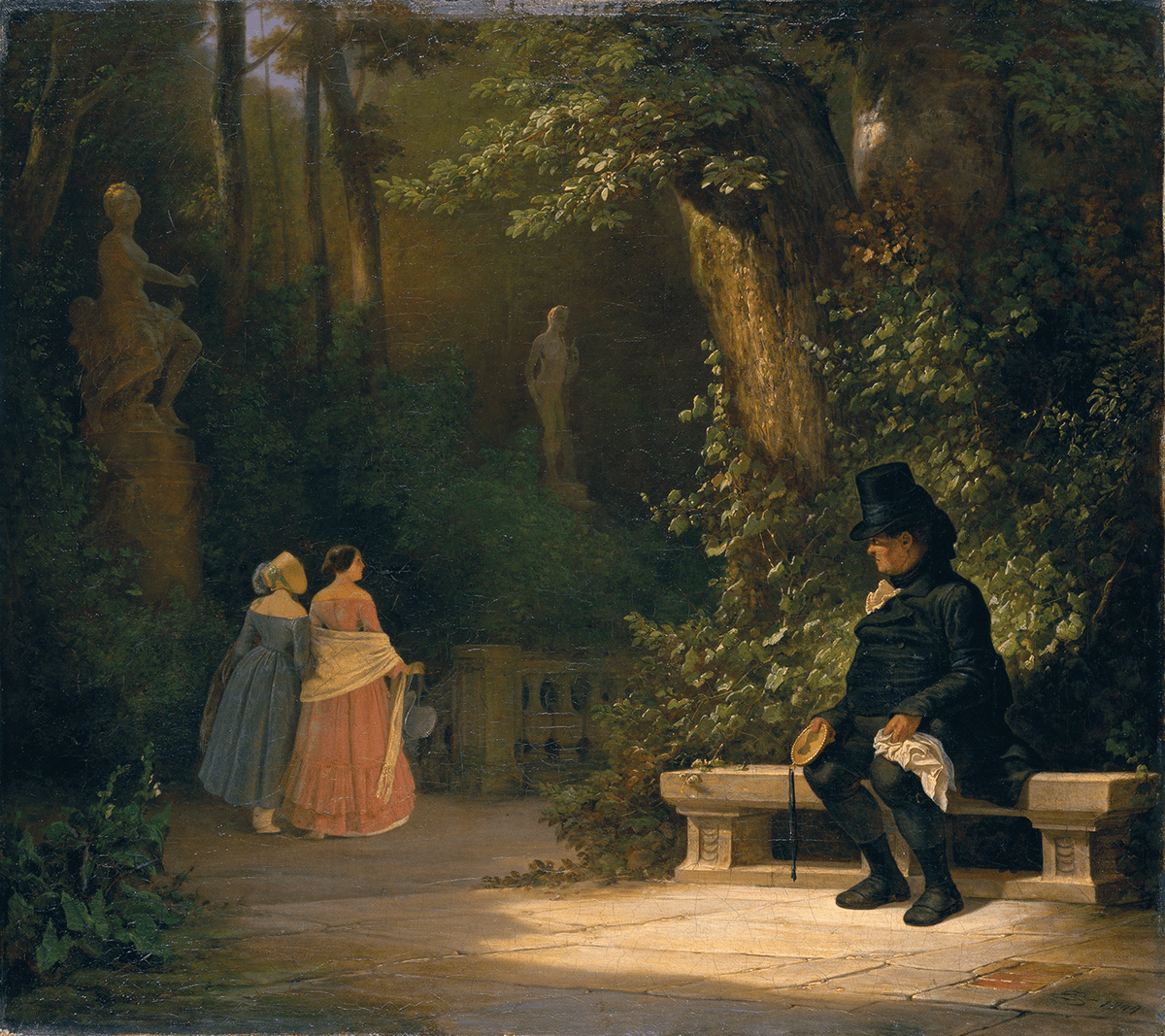 "The Widower," 1844, by Carl Spitzweg. Oil on canvas. Städel Musuem, Frankfurt. (Public Domain)