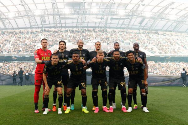 Los Angeles FC team photo prior to the second leg of the CONCACAF Champions League championship at BMO Stadium in Los Angeles on June 4, 2023. (Courtesy of LAFC via The Epoch Times)