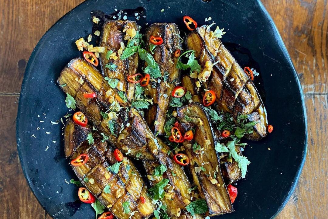 Add a Little Bling to Grilled Eggplant