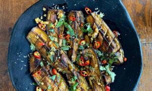 Add a Little Bling to Grilled Eggplant