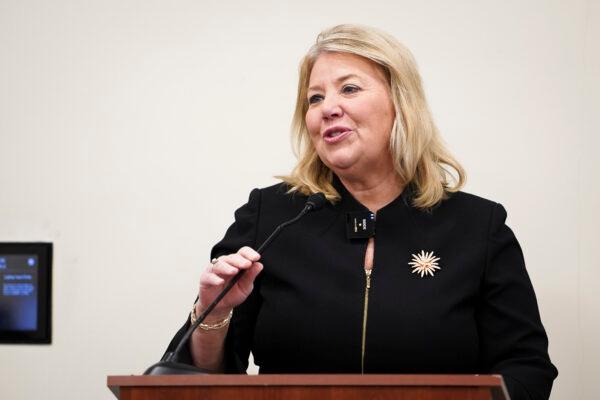 Rep. Debbie Lesko (R-Ariz.) speaks in favor of a resolution recognizing a Muslim genocide of Christian Assyrians in Iraq during the mid-20th century. (Madalina Vasiliu/The Epoch Times)