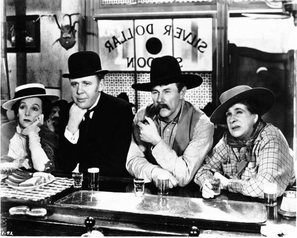 (L–R) Mrs. Judson (Zazu Pitts), Marmaduke Ruggles (Charles Laughton), Egbert Floud (Charles Ruggles), and 'Ma' Pettingill (Maude Eburne), in "Ruggles of Red Gap." MovieStillsDB)