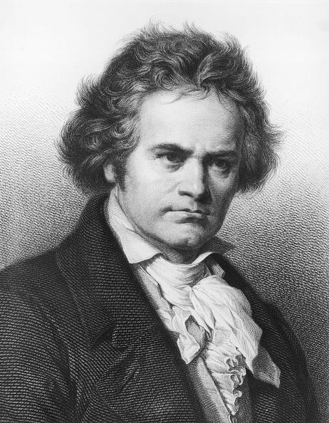 Ludwig van Beethoven conducted his Ninth Symphony at the Vienna Philharmonic in 1842. Engraving by J. Lindner after C. Jaeger. (Hulton Archive/Getty Images)