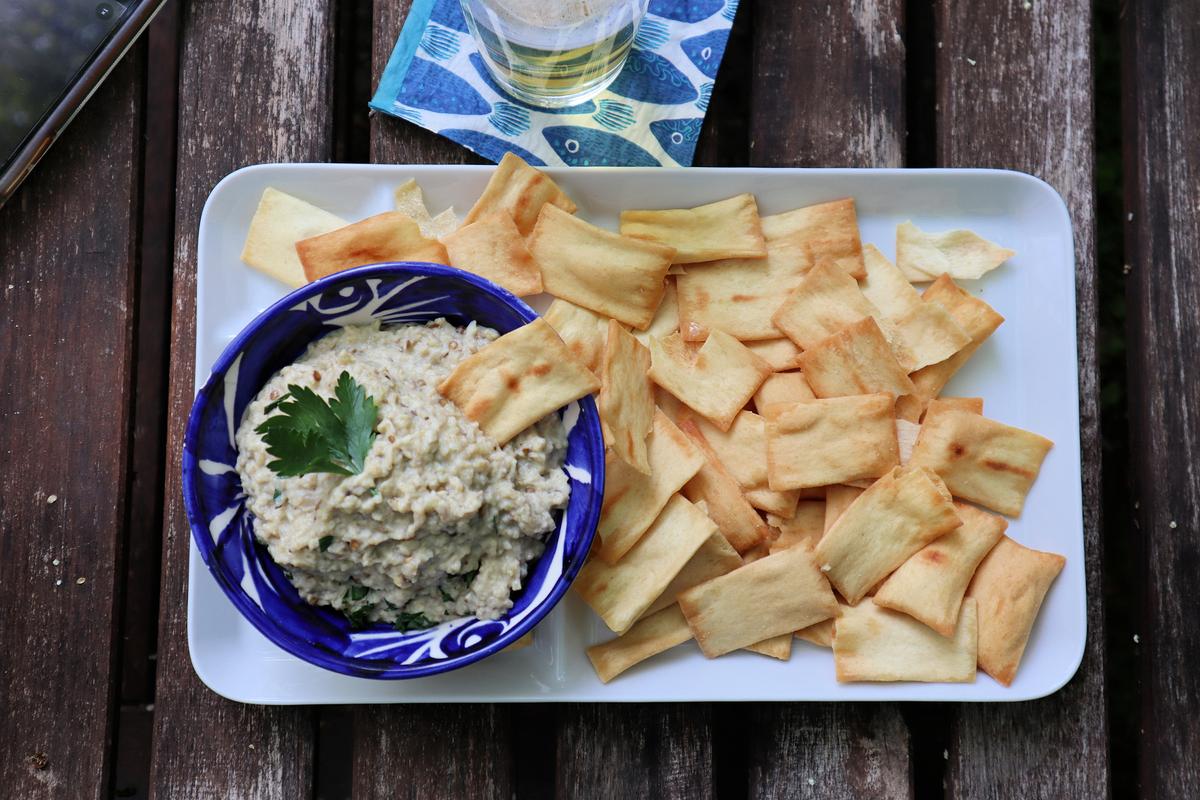 Made with roasted eggplant, baba ganouj is a classic vegetarian dip. (Gretchen McKay/Pittsburgh Post-Gazette/TNS)
