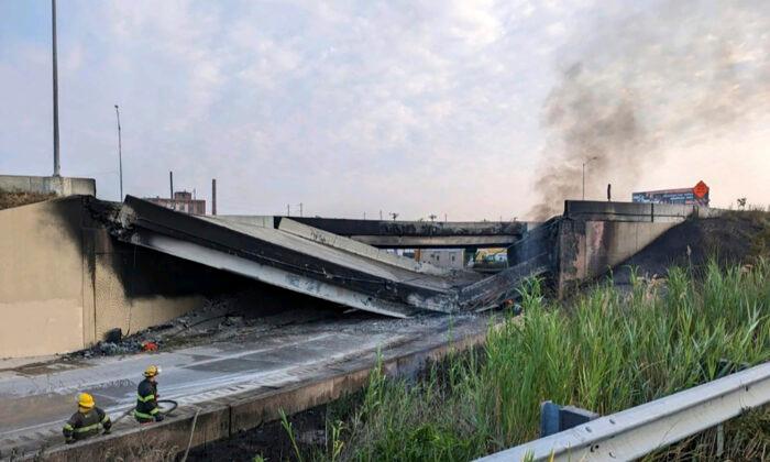 Major Interstate Collapses in Philadelphia After Tanker Truck Bursts Into Flames