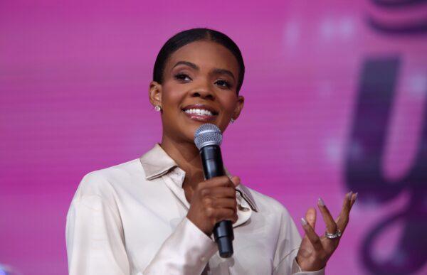 Candace Owens speaks at the Young Women’s Leadership Summit at the Gaylord Texan Resort and Convention Center in Grapevine, Texas, on June 10, 2023. (Bobby Sanchez/The Epoch Times)