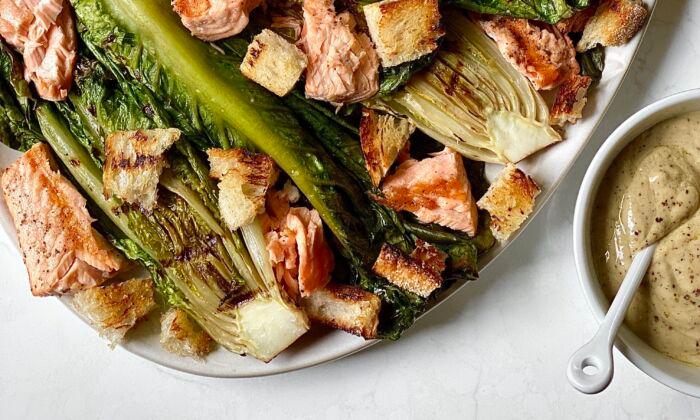I’m Living Off This Grilled Salmon Caesar Salad All Summer Long