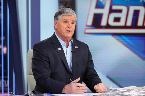 Sean Hannity speaks during a live taping of "Hannity" at FOX Studios in New York City on Jan. 13, 2023. (Theo Wargo/Getty Images)